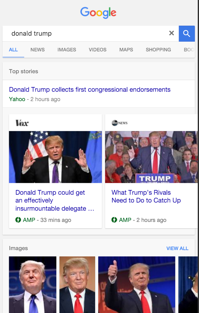 نمایش نتایج جستجو در گوگل AMP
