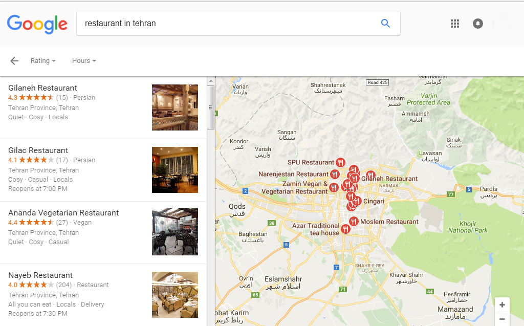 جستجوی محلی گوگل