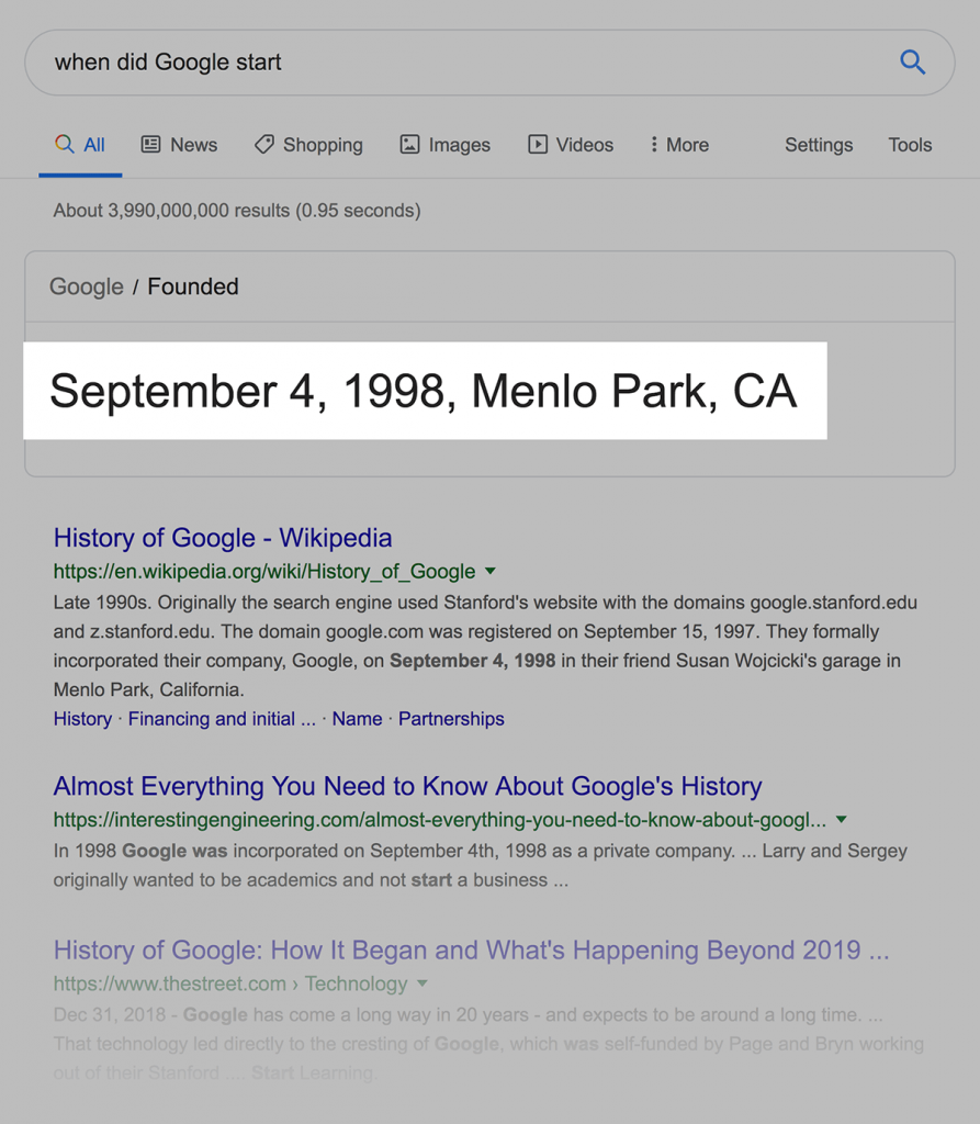 when did Google start